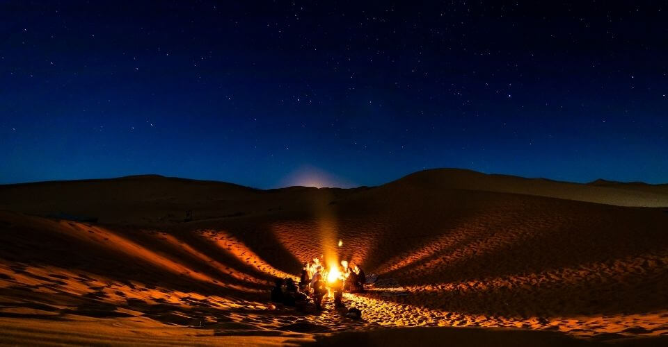 Overnight camel trek in Merzouga desert