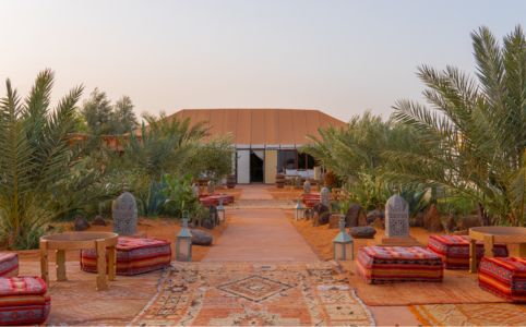 Luxury desert camp during the 10 day Morocco itinerary