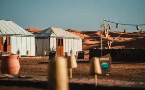 camping in the desert during the morocco 12 day itinerary